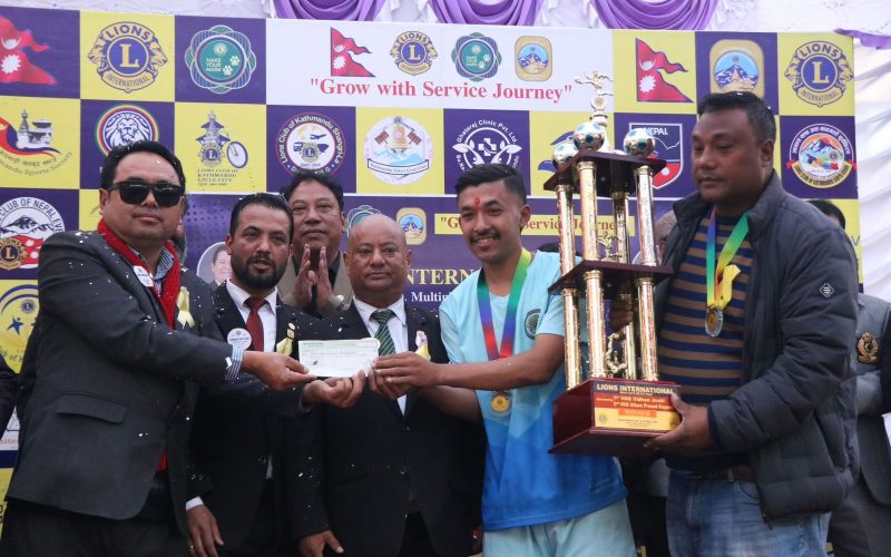 लायन्स गभर्नर्स कप फुटसलमा डिष्ट्रिक डि को विजय