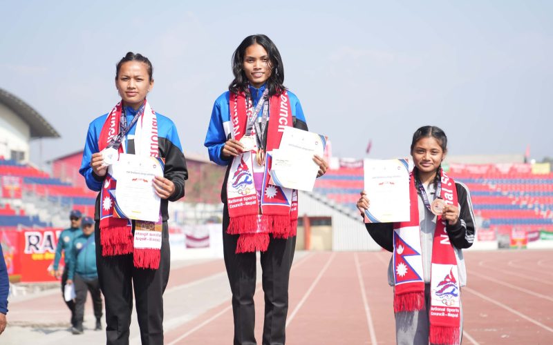 आठसय मिटर दौडमा त्रिभुवन विश्वविद्यालय प्रथम