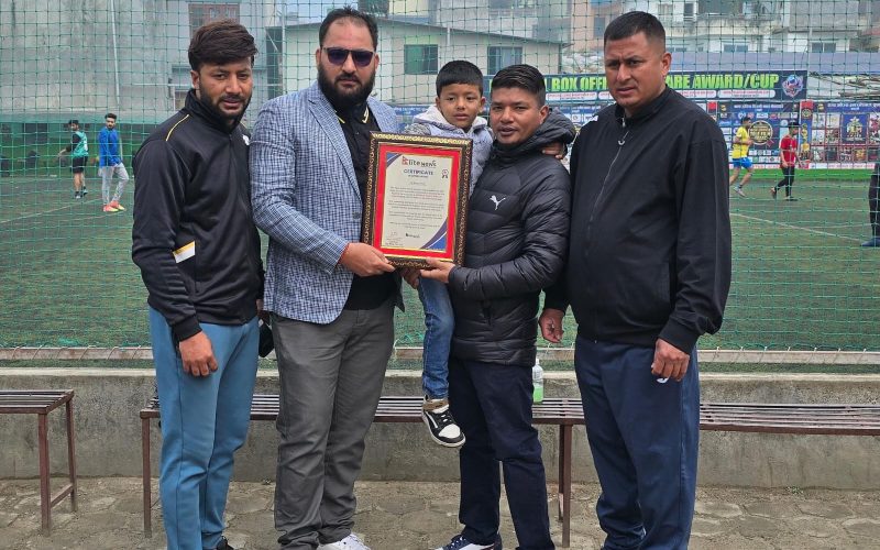 इलाइट न्यूज द्वारा माल्टाका पहिलो नेपाली रेफ्री पन्त सम्मानित