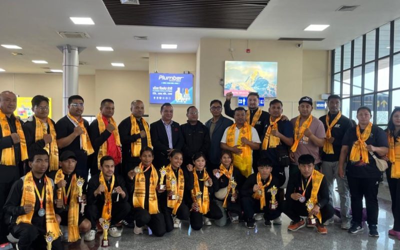 पदक विजेता बक्सिङ खेलाडीलाई नेपाल बक्सिङ महासंघको स्वागत