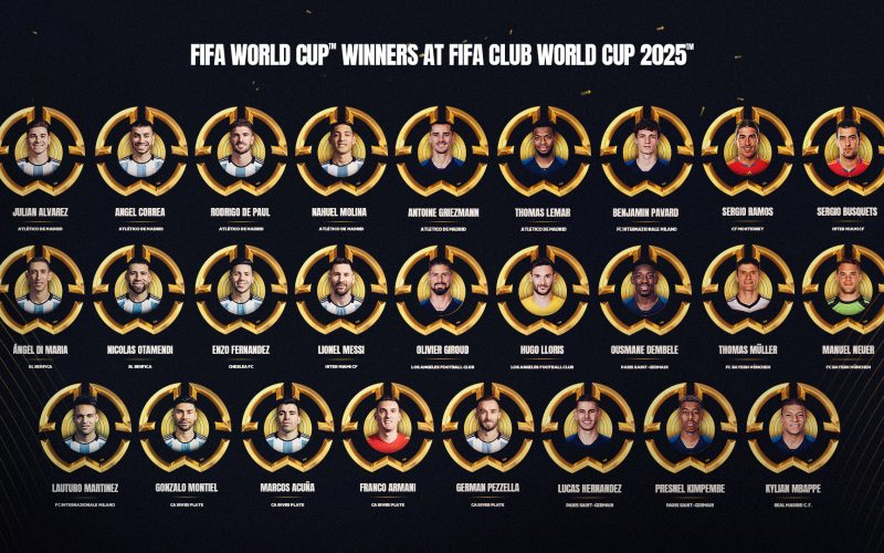 Twenty-six FIFA World Cup winners headline FIFA Club World Cup squad announcement