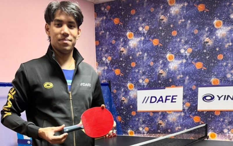 यिन्हेले राष्ट्रिय टेबलटेनिस खेलाडी संयोग कपालीलाई प्रायोजन गर्ने